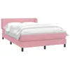 Image de vidaXL Sommier à Lattes de lit avec Matelas Rose 140x210 cm Velours