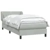 Image de vidaXL Sommier à Lattes de lit et Matelas Gris Clair 80x220 cm Velours