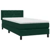 Image de vidaXL Sommier à Lattes de lit et Matelas Vert foncé 80x220 cm Velours