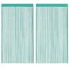 Image de vidaXL Rideaux à Fils 2 pcs Turquoise 100x250 cm, Rideau à Franges, Rideau à Passe-Tringle, Rideau à Franges à Fils, Rideau à Fils de Porte