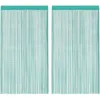 Image de vidaXL Rideau en Fils 2 pcs 140 x 250 cm Turquoise, Rideau à Franges, Rideau à Passe-Tringle, Rideau à Franges à Fils, Rideau à Fils de Porte