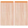 Image de vidaXL Rideaux à Fils 2 pcs Orange 100x250 cm, Rideau à Franges, Rideau à Passe-Tringle, Rideau à Franges à Fils, Rideau à Fils de Porte