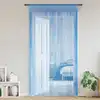 Image de vidaXL Rideaux à fils 2 pcs bleu clair 100x250 cm