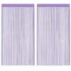 Image de vidaXL Rideaux à Fils 2 pcs Violet 100x250 cm, Rideau à Franges, Rideau à Passe-Tringle, Rideau à Franges à Fils, Rideau à Fils de Porte