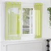 Image de vidaXL Rideaux en voile avec oeillets 2 pcs vert pomme 140x175 cm