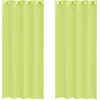 Image de vidaXL Rideaux en Voile avec oeillets 2 pcs Vert Pomme 140x225 cm, Rideau en Filet, Rideau Transparent, Voile de fenêtre, Traitement de fenêtre