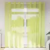 Image de vidaXL Rideaux en voile avec oeillets 2 pcs vert pomme 140x225 cm