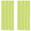 Image de vidaXL Rideaux en Voile avec oeillets 2 pcs Vert Pomme 140x245 cm, Rideau en Filet, Rideau Transparent, Voile de fenêtre, Traitement de fenêtre