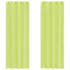 Image de vidaXL Rideaux en Voile avec oeillets 2 pcs Vert Pomme 140x260 cm, Rideau en Filet, Rideau Transparent, Voile de fenêtre, Traitement de fenêtre