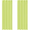 Image de vidaXL Rideaux en Voile avec oeillets 2 pcs Vert Pomme 140x300 cm