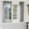 Image de vidaXL Rideaux en voile avec oeillets 2 pcs noir 140x175 cm