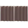 Image de vidaXL Rideaux en Voile avec oeillets 2 pcs Marron 140x140 cm, Rideau en Filet, Rideau Transparent, Voile de fenêtre, Traitement de fenêtre