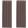 Image de vidaXL Rideaux en Voile avec oeillets 2 pcs Marron 140x260 cm, Rideau en Filet, Rideau Transparent, Voile de fenêtre, Traitement de fenêtre