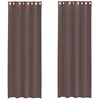 Image de vidaXL Rideaux en Voile avec oeillets 2 pcs Marron 140x300 cm, Rideau en Filet, Rideau Transparent, Voile de fenêtre, Traitement de fenêtre