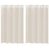 Image de vidaXL Rideaux en Voile avec oeillets 2 pcs crème 140x175 cm, Rideau en Filet, Rideau Transparent, Voile de fenêtre, Traitement de fenêtre
