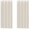 Image de vidaXL Rideaux en Voile avec oeillets 2 pcs crème 140x245 cm, Rideau en Filet, Rideau Transparent, Voile de fenêtre, Traitement de fenêtre