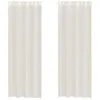 Image de vidaXL Rideaux en Voile avec oeillets 2 pcs crème 140x260 cm, Rideau en Filet, Rideau Transparent, Voile de fenêtre, Traitement de fenêtre