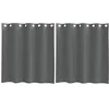 Image de vidaXL Rideaux en Voile avec oeillets 2 pcs Gris foncé 140x140 cm, Rideau en Filet, Rideau Transparent, Voile de fenêtre, Traitement de fenêtre