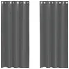 Image de vidaXL Rideaux en Voile avec oeillets 2 pcs Gris foncé 140x225 cm, Rideau en Filet, Rideau Transparent, Voile de fenêtre, Traitement de fenêtre