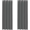 Image de vidaXL Rideaux en Voile avec oeillets 2 pcs Gris foncé 140x260 cm, Rideau en Filet, Rideau Transparent, Voile de fenêtre, Traitement de fenêtre