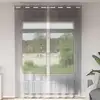 Image de vidaXL Rideaux en voile avec oeillets 2 pcs gris foncé 140x260 cm