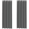 Image de vidaXL Rideaux en Voile avec oeillets 2 pcs Gris foncé 140x300 cm, Rideau en Filet, Rideau Transparent, Voile de fenêtre, Traitement de fenêtre