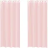 Image de vidaXL Rideaux en Voile avec oeillets 2 pcs Rose Clair 140x225 cm, Rideau en Filet, Rideau Transparent, Voile de fenêtre, Traitement de fenêtre