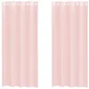 Image de vidaXL Rideaux en Voile avec oeillets 2 pcs Rose Clair 140x245 cm, Rideau en Filet, Rideau Transparent, Voile de fenêtre, Traitement de fenêtre