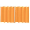 Image de vidaXL Rideaux en Voile avec oeillets 2 pcs Orange 140x140 cm, Rideau en Filet, Rideau Transparent, Voile de fenêtre, Traitement de fenêtre