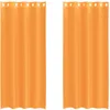 Image de vidaXL Rideaux en Voile avec oeillets 2 pcs Orange 140x225 cm, Rideau en Filet, Rideau Transparent, Voile de fenêtre, Traitement de fenêtre