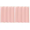 Image de vidaXL Rideaux en Voile avec oeillets 2 pcs Rose 140x140 cm, Rideau en Filet, Rideau Transparent, Voile de fenêtre, Traitement de fenêtre