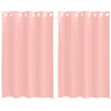 Image de vidaXL Rideaux en Voile avec oeillets 2 pcs Rose 140x175 cm, Rideau en Filet, Rideau Transparent, Voile de fenêtre, Traitement de fenêtre
