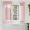 Image de vidaXL Rideaux en voile avec oeillets 2 pcs rose 140x175 cm