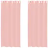 Image de vidaXL Rideaux en Voile avec oeillets 2 pcs Rose 140x225 cm, Rideau en Filet, Rideau Transparent, Voile de fenêtre, Traitement de fenêtre