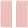 Image de vidaXL Rideaux en Voile avec oeillets 2 pcs Rose 140x245 cm, Rideau en Filet, Rideau Transparent, Voile de fenêtre, Traitement de fenêtre