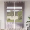 Image de vidaXL Rideaux en voile avec oeillets 2 pcs violet 140x300 cm
