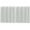 Image de vidaXL Rideaux en Voile avec oeillets 2 pcs Gris Clair 140x140 cm, Rideau en Filet, Rideau Transparent, Voile de fenêtre, Traitement de fenêtre