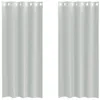 Image de vidaXL Rideaux en Voile avec oeillets 2 pcs Gris Clair 140x225 cm, Rideau en Filet, Rideau Transparent, Voile de fenêtre, Traitement de fenêtre