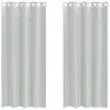 Image de vidaXL Rideaux en Voile avec oeillets 2 pcs Gris Clair 140x245 cm, Rideau en Filet, Rideau Transparent, Voile de fenêtre, Traitement de fenêtre