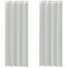 Image de vidaXL Rideaux en Voile avec oeillets 2 pcs Gris Clair 140x260 cm, Rideau en Filet, Rideau Transparent, Voile de fenêtre, Traitement de fenêtre