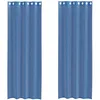 Image de vidaXL Rideaux en Voile avec oeillets 2 pcs Bleu Royal, Rideau en Filet, Rideau Transparent, Voile de fenêtre, Traitement de fenêtre