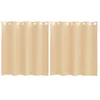Image de vidaXL Rideaux en Voile avec oeillets 2 pcs Sable, Rideau en Filet, Rideau Transparent, Voile de fenêtre, Traitement de fenêtre