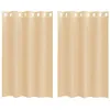 Image de vidaXL Rideaux en Voile avec oeillets 2 pcs Sable, Rideau en Filet, Rideau Transparent, Voile de fenêtre, Traitement de fenêtre