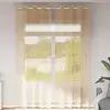 Image de vidaXL Rideaux en voile avec oeillets 2 pcs sable