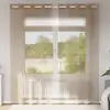 Image de vidaXL Rideaux en voile avec oeillets 2 pcs marron clair
