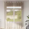 Image de vidaXL Rideaux en voile avec oeillets 2 pcs marron clair