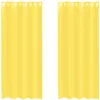 Image de vidaXL Rideaux en Voile avec oeillets 2 pcs Jaune, Rideau en Filet, Rideau Transparent, Voile de fenêtre, Traitement de fenêtre