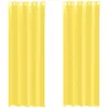 Image de vidaXL Rideaux en Voile avec oeillets 2 pcs Jaune, Rideau en Filet, Rideau Transparent, Voile de fenêtre, Traitement de fenêtre