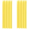 Image de vidaXL Rideaux en Voile avec oeillets 2 pcs Jaune, Rideau en Filet, Rideau Transparent, Voile de fenêtre, Traitement de fenêtre