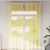 Image de vidaXL Rideaux en voile avec oeillets 2 pcs jaune